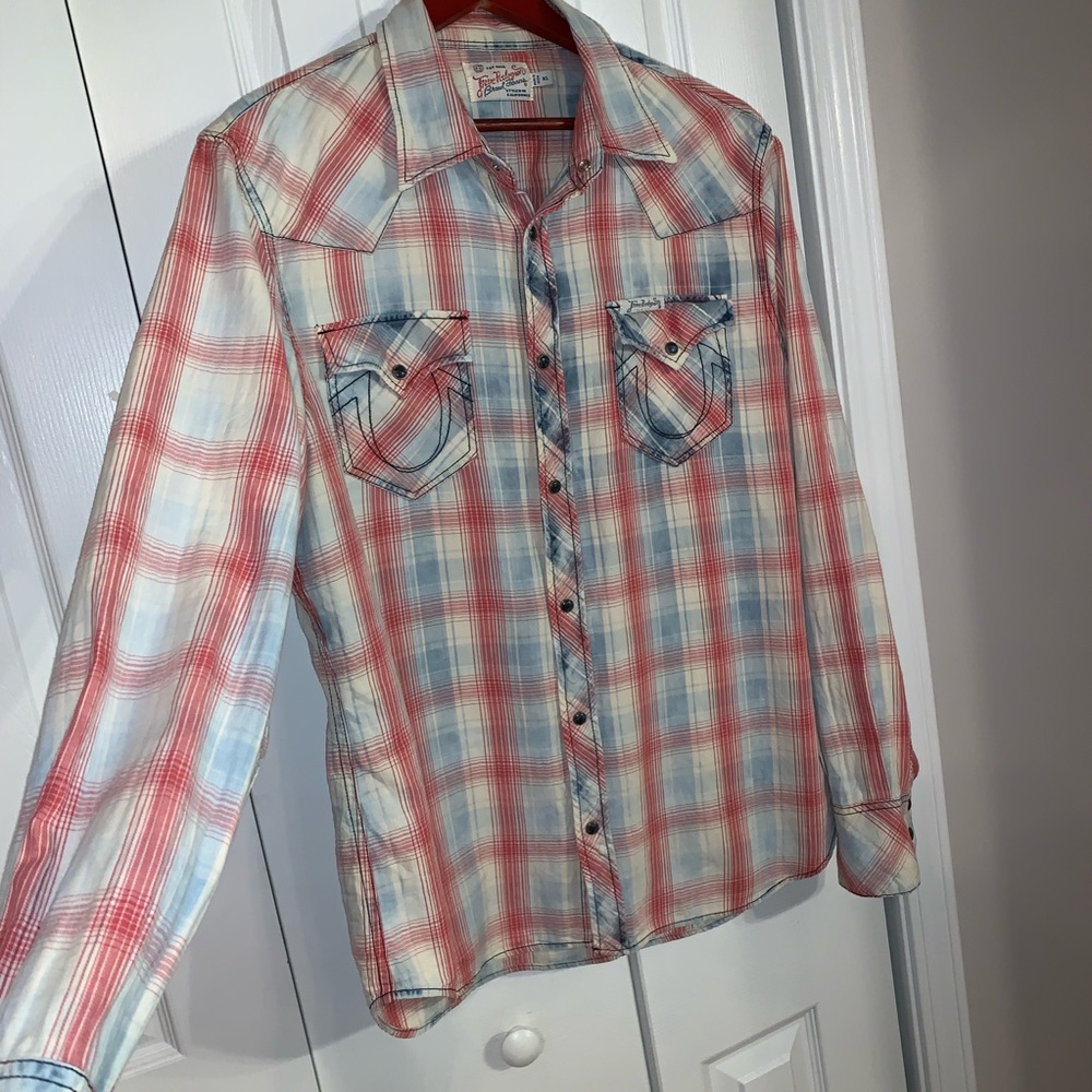 True Religion Indigo Phoenix Wester Shirt - Picture 3 of 6